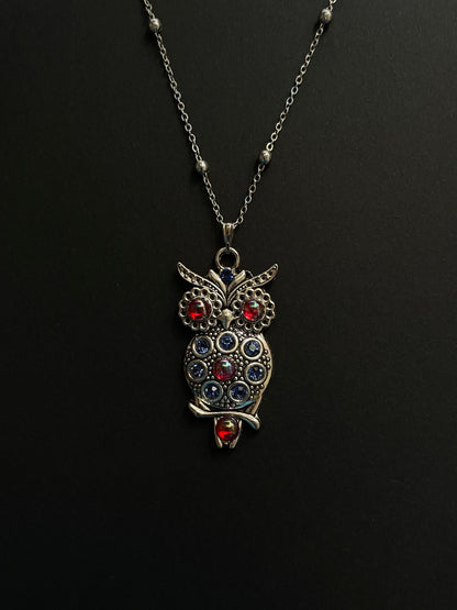 Antique Silver Owl