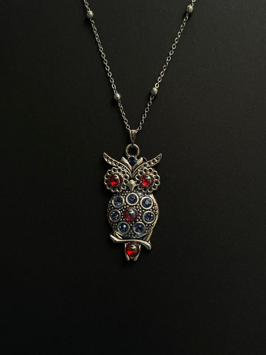 Antique Silver Owl