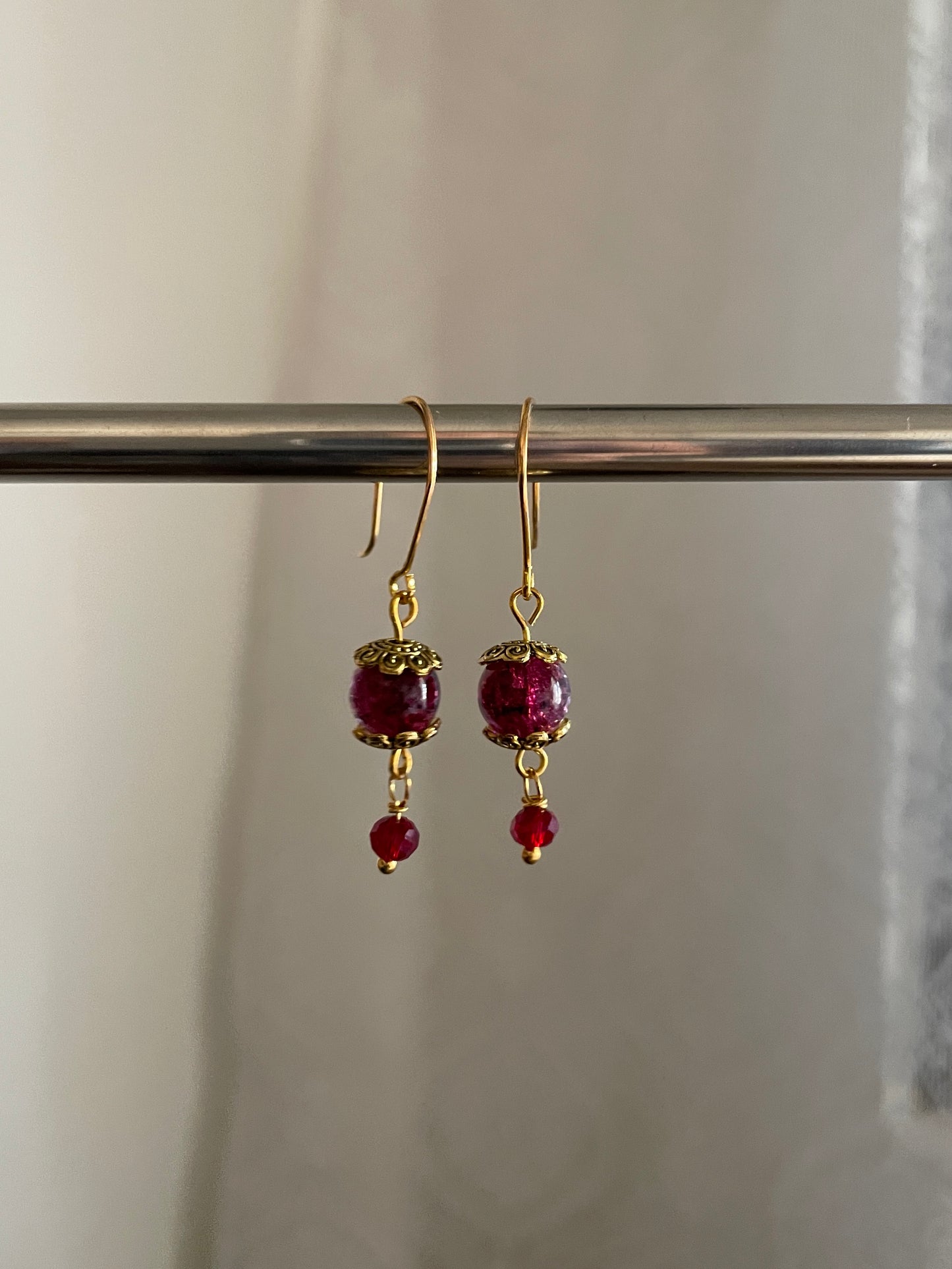 Raspberry Earrings