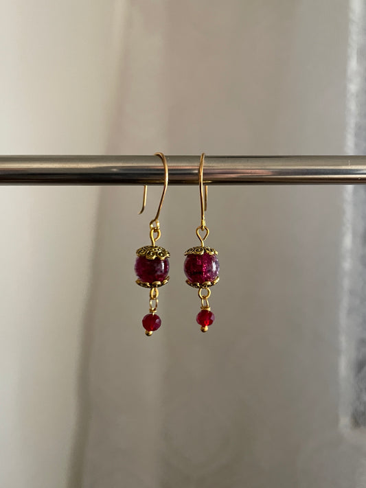 Raspberry Earrings
