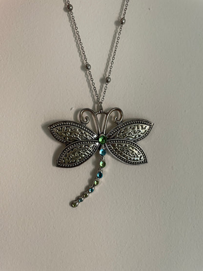Antique Silver Dragonfly