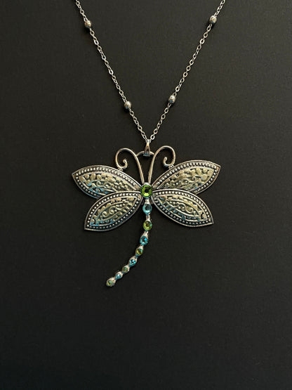 Antique Silver Dragonfly