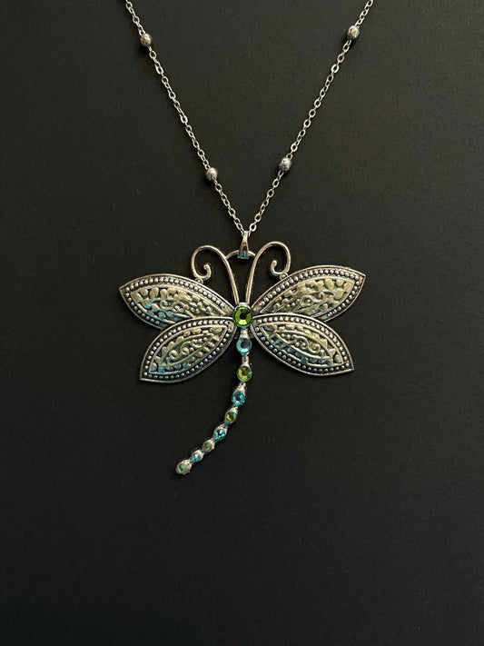 Antique Silver Dragonfly