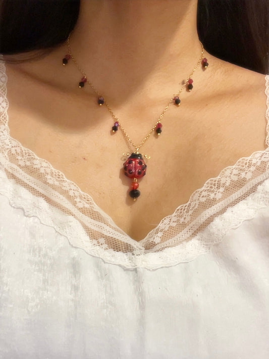 Lady Bug Necklace